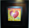 peter max original painting acrylic on canvas heart