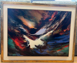 nierman original painting acrylic on panel Eternal Flame