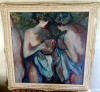 barbara wood Original painting oil on canvas Blue Nudes