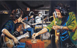 ronnie wood Original Acrylic on Canvas Conversation Piece 2005